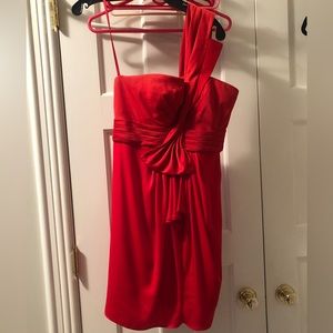 BCBG Maxazria Red Asymmetrical Dress